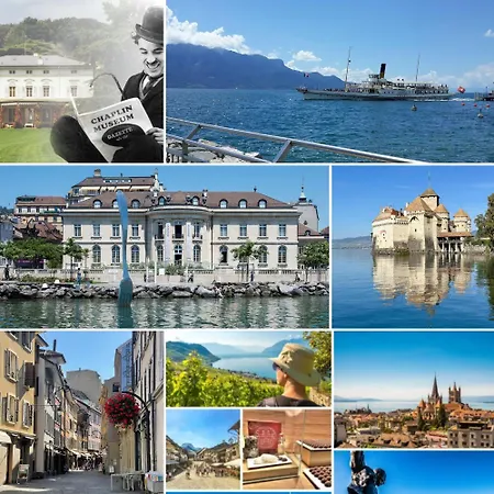 Am3office With View, Parking And Contactless Check-in Montreux アパート ヴェヴェイ